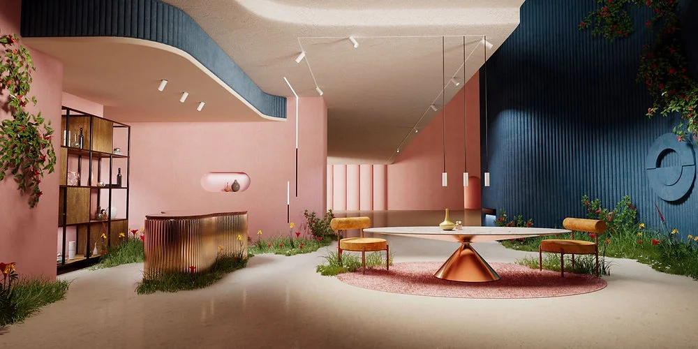 Architectural lighting in a hospitality interior