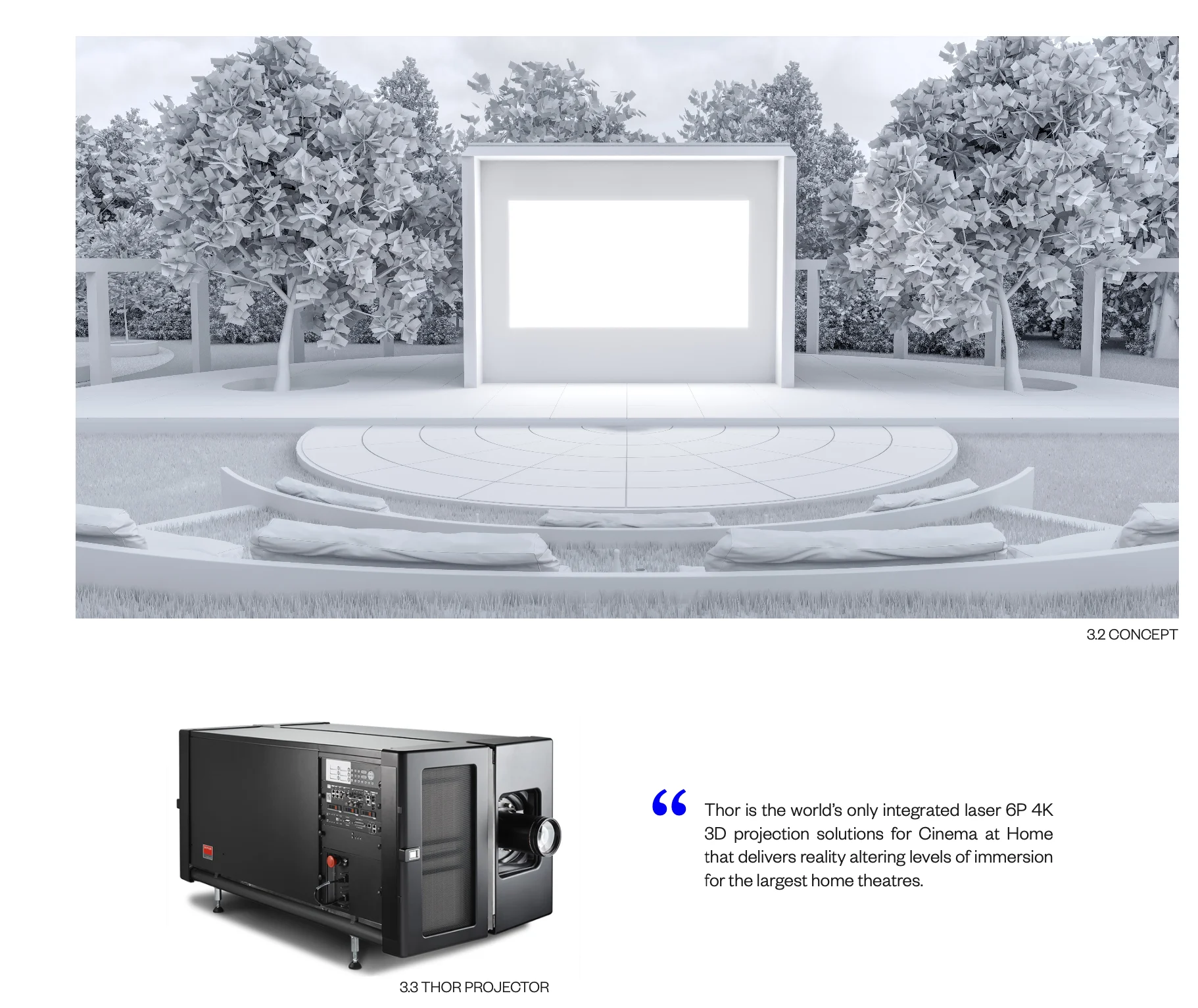 Home cinema technical design diagram showing coordinated system planning
