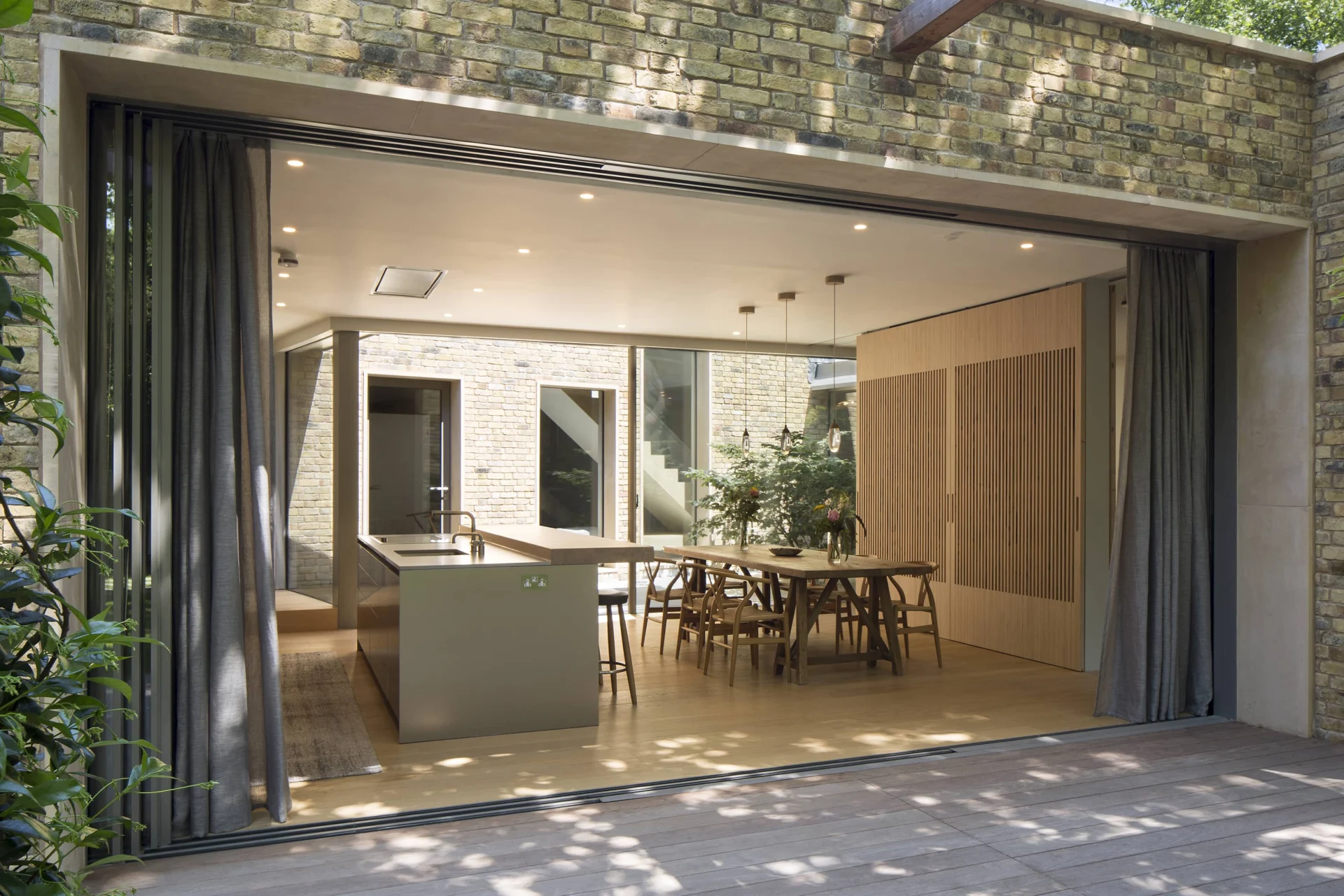 Luxury home interior with Lutron lighting control