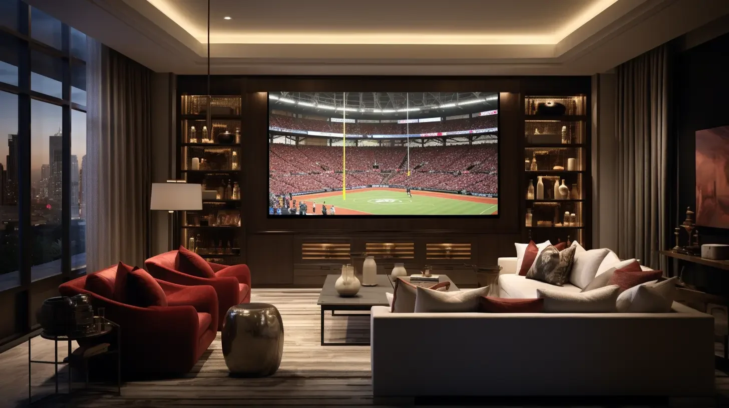 Home cinema seating and projection screen