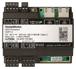 Lutron HomeWorks QSX processor used in a current lighting-control system