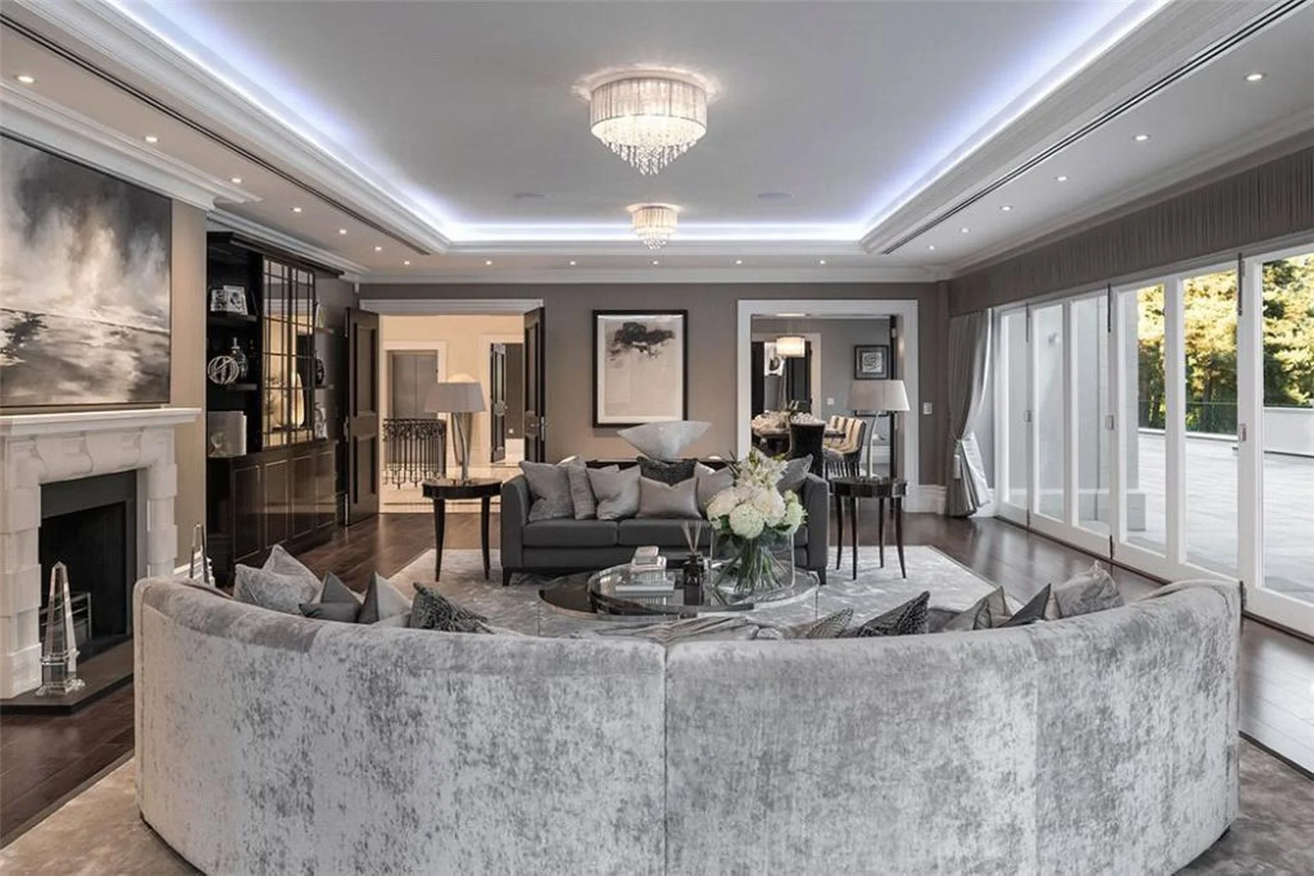 The lounge at Woodrow Mansion, photographed for the published GLO Audio Visual project.