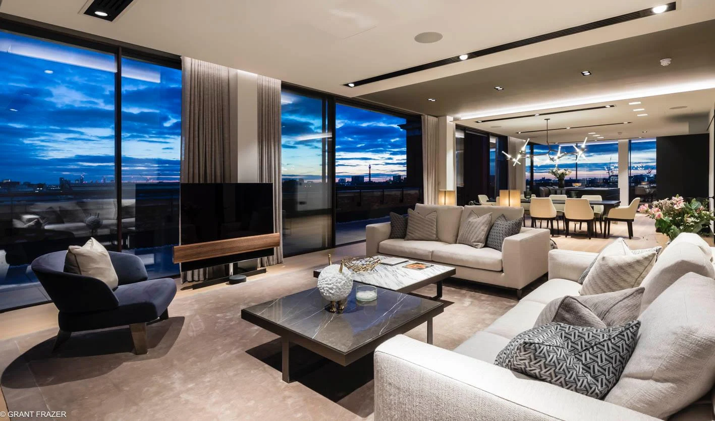 Islington penthouse living room