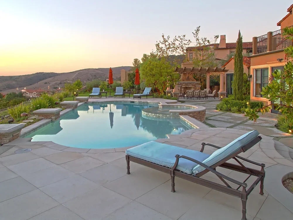 Pool terrace with outdoor entertaining space