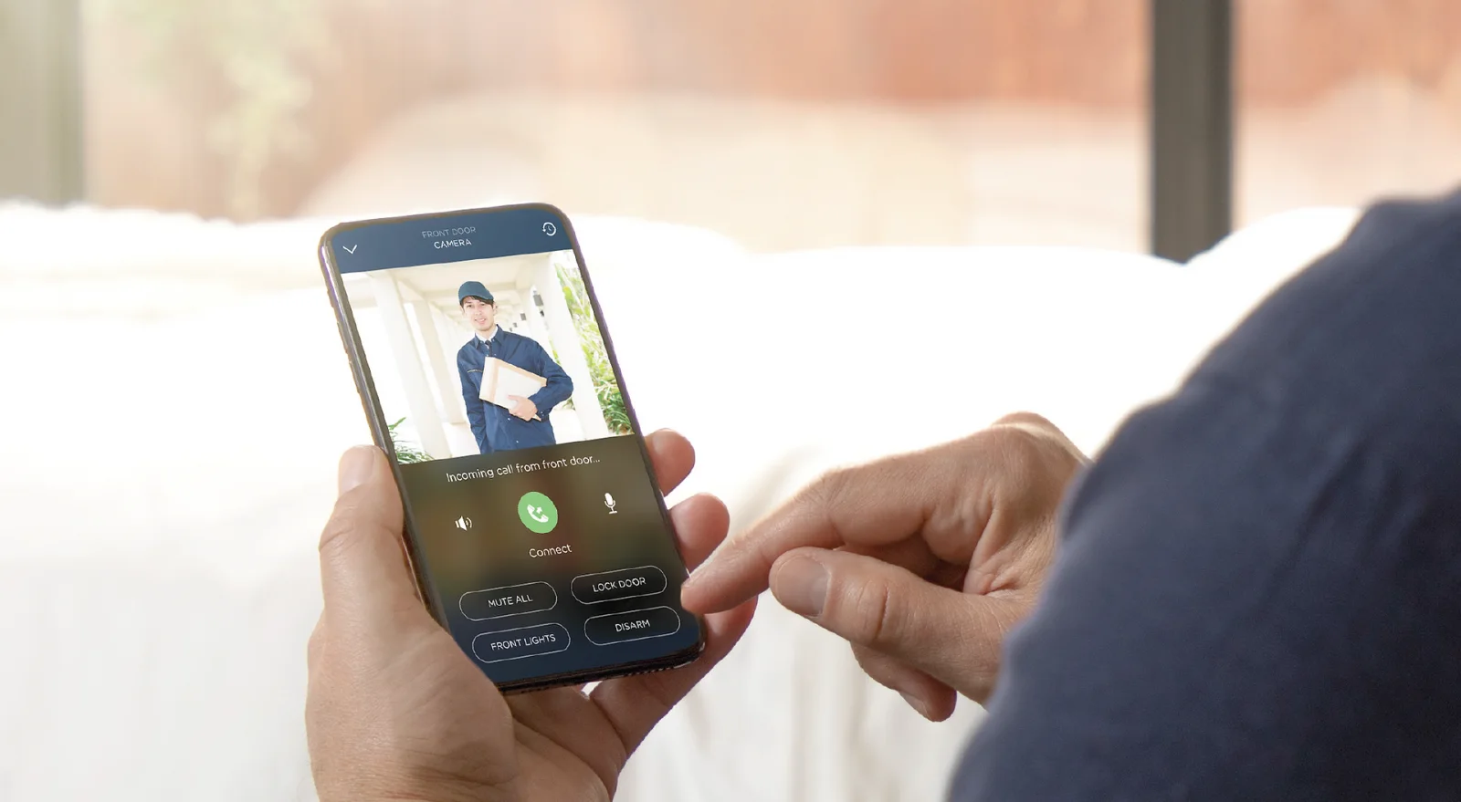 Mobile video intercom control in use
