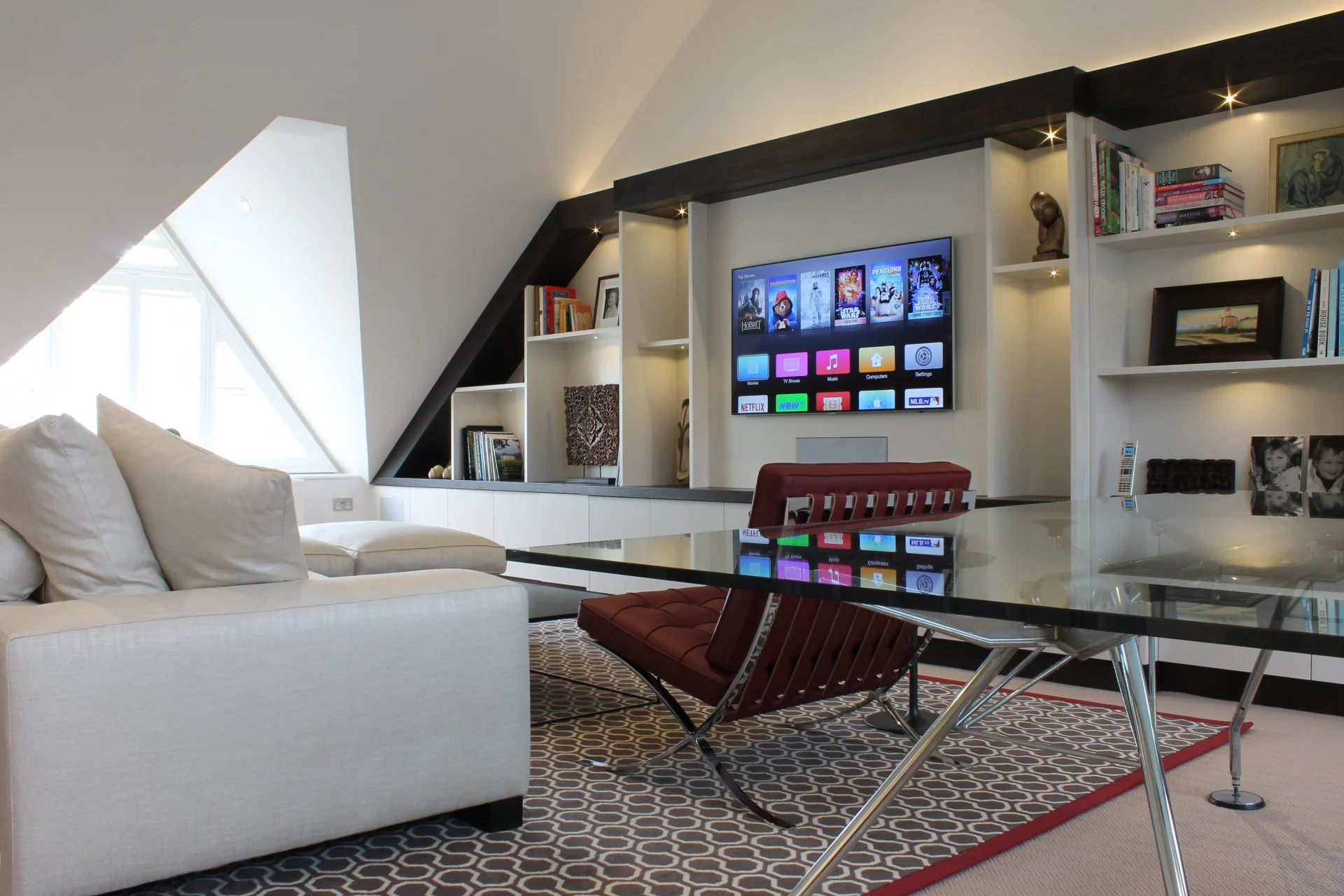 Project photograph from the Highgate media-room installation