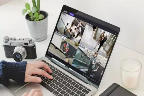 Home camera system viewed on a smartphone