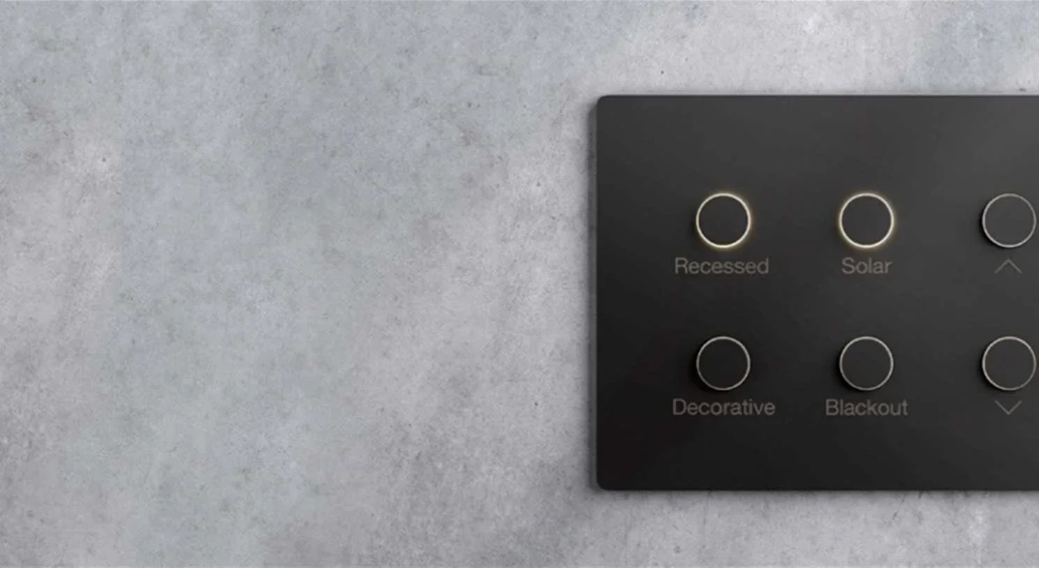 Lutron Alisse keypad with circular scene buttons