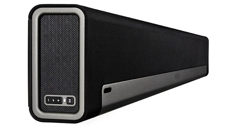 Earlier-generation Sonos Playbar soundbar with side-mounted controls