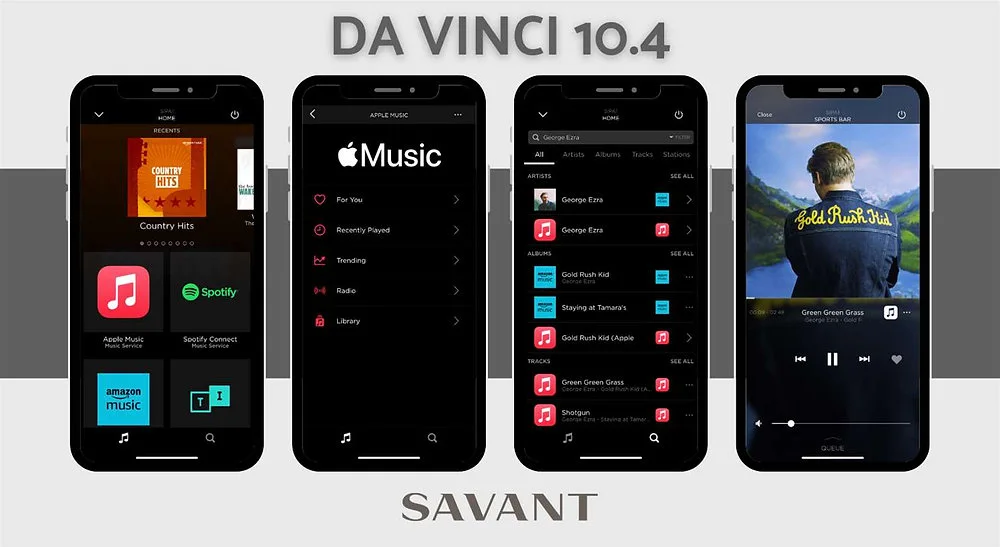 Historical Savant da Vinci 10.4 mobile interface
