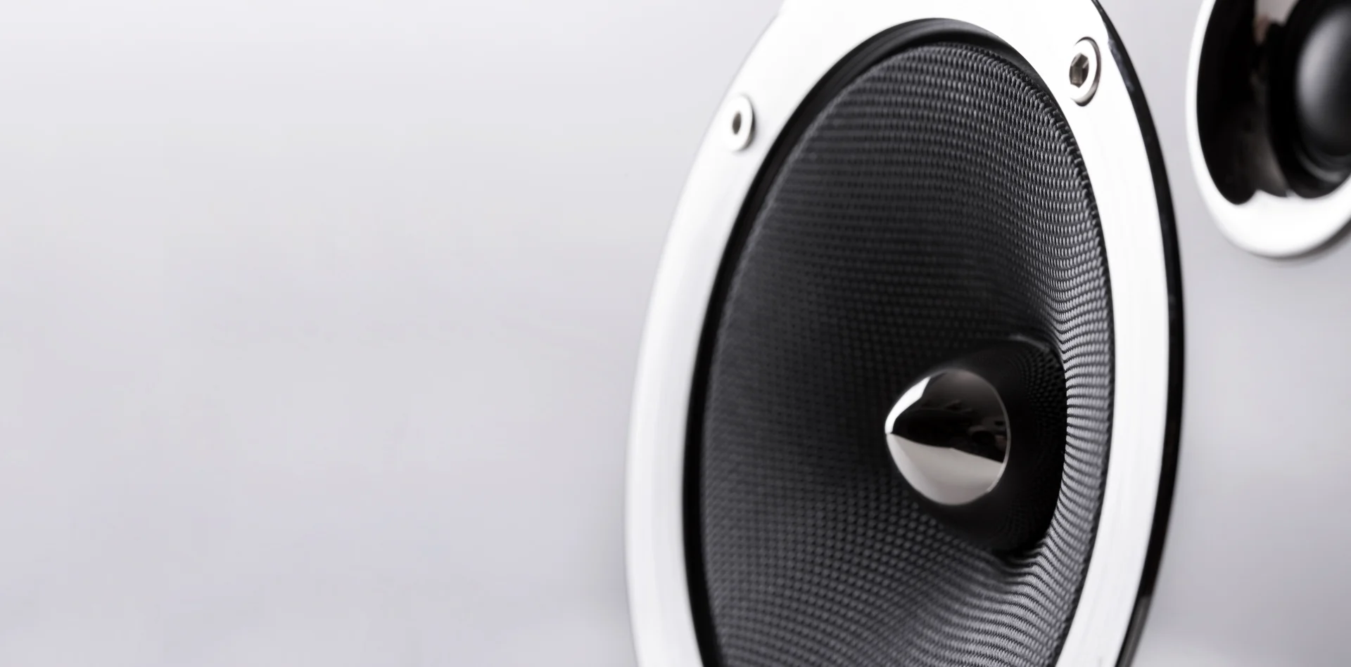 Image of a speaker,  suggesting full home audio sound solutions