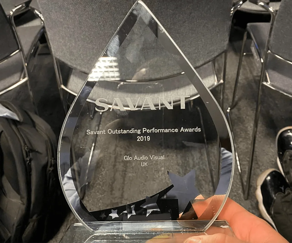 Savant award photographed at the presentation