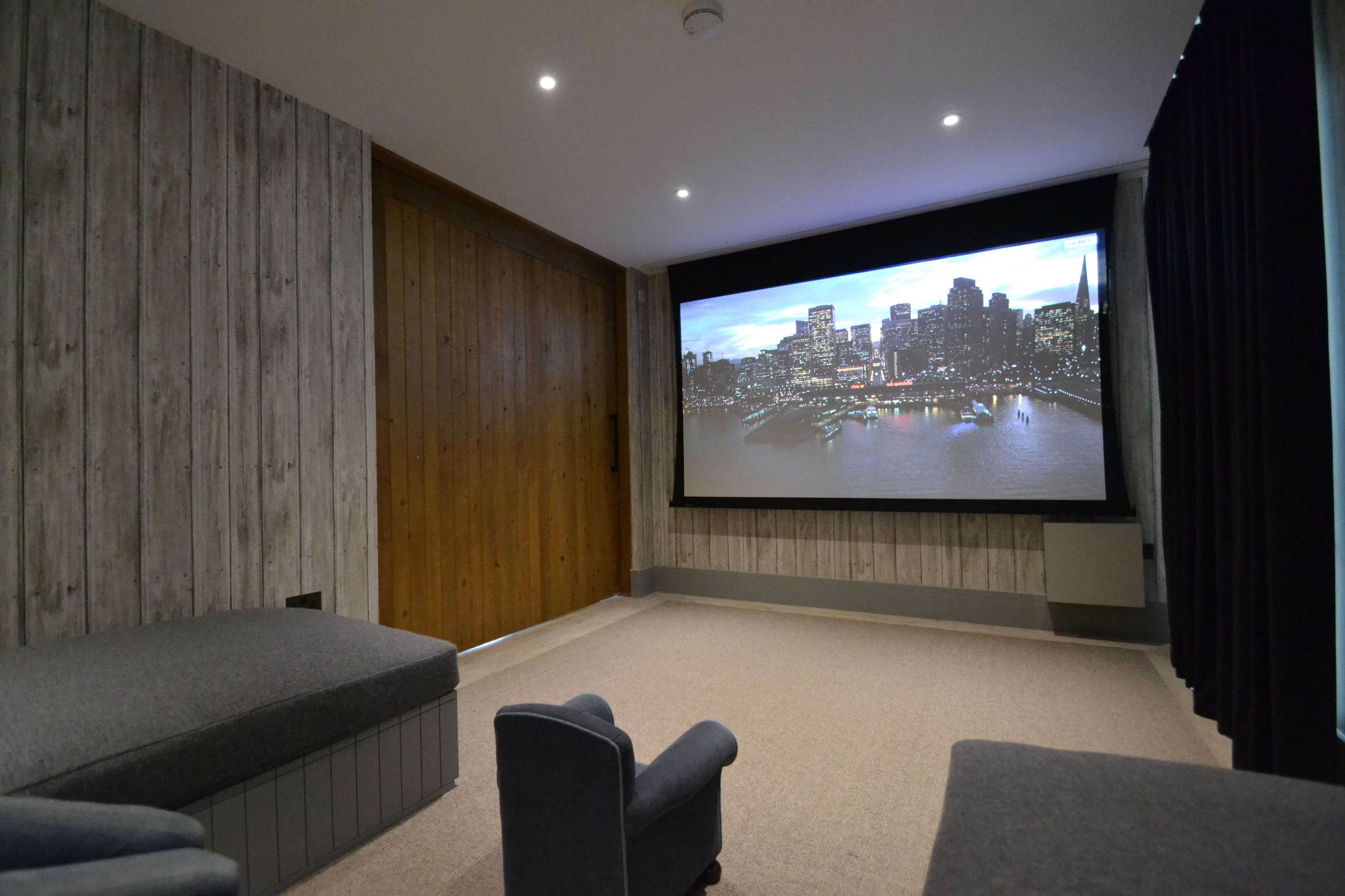 Project photograph from the London town-house cinema installation
